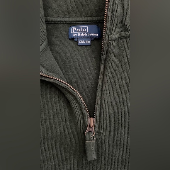 Polo Ralph Lauren Quarter Zip Dark Green Sweater-EUC - Picture 3 of 8